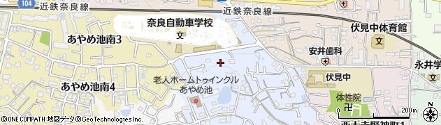 奈良県奈良市西大寺竜王町周辺の地図