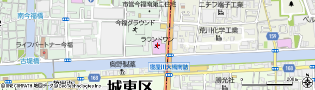 ラウンドワン城東放出店カラオケ周辺の地図