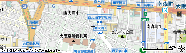 大阪府大阪市北区西天満周辺の地図
