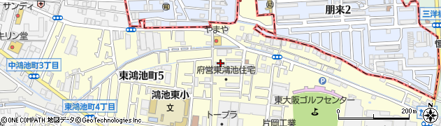 酒のやまや　鴻池・新田店周辺の地図