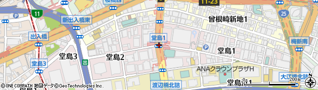 堂島１周辺の地図