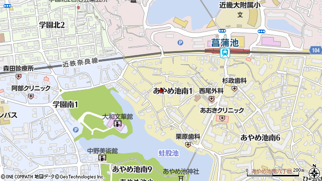 〒631-0033 奈良県奈良市あやめ池南の地図