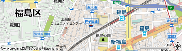 神子田通周辺の地図