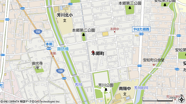 〒430-0812 静岡県浜松市中央区本郷町の地図