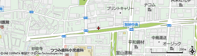 大阪府東大阪市加納周辺の地図