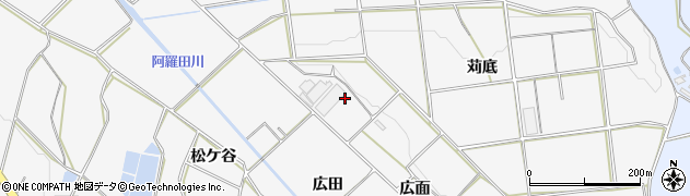 愛知県豊橋市細谷町広面周辺の地図
