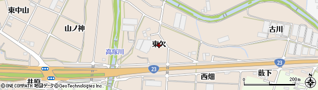 愛知県豊橋市野依町（東欠）周辺の地図