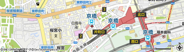 ジーンズメイト京橋店周辺の地図