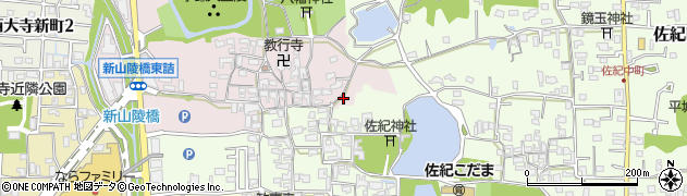 奈良県奈良市山陵町12周辺の地図