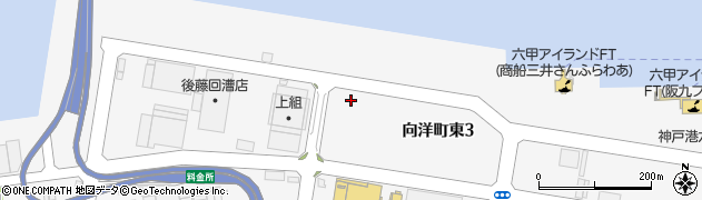 兵庫県神戸市東灘区向洋町東3丁目22周辺の地図