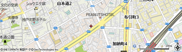 中兵庫信用金庫三宮支店周辺の地図