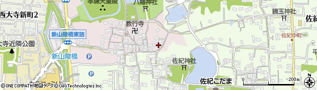 奈良県奈良市山陵町19周辺の地図