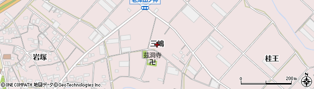 愛知県豊橋市老津町（三嶋）周辺の地図