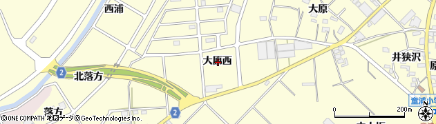 愛知県田原市浦町大原西周辺の地図