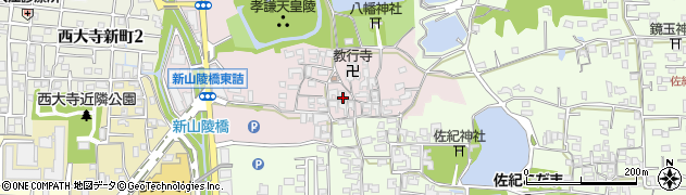 奈良県奈良市山陵町2068周辺の地図