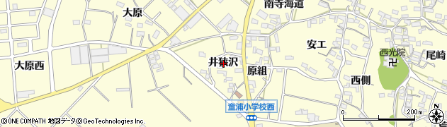 愛知県田原市浦町井狭沢周辺の地図