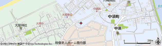 島根県益田市中須町15周辺の地図