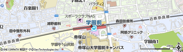 奈良県奈良市周辺の地図
