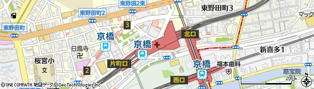 京橋駅周辺の地図