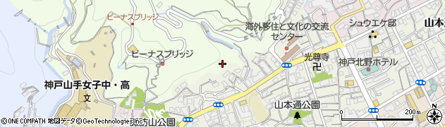兵庫県神戸市中央区神戸港地方（前山）周辺の地図