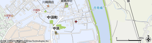 島根県益田市中須町315周辺の地図