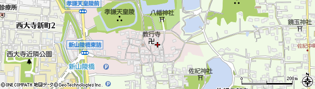 奈良県奈良市山陵町40周辺の地図