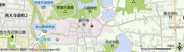 奈良県奈良市山陵町29周辺の地図