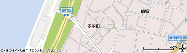 愛知県豊橋市老津町（多門田）周辺の地図
