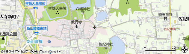 奈良県奈良市山陵町7周辺の地図