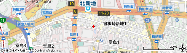 鉄板神社 北新地店周辺の地図