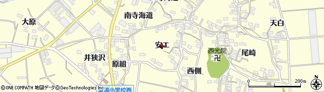 愛知県田原市浦町（安エ）周辺の地図