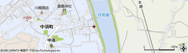 島根県益田市中須町413周辺の地図