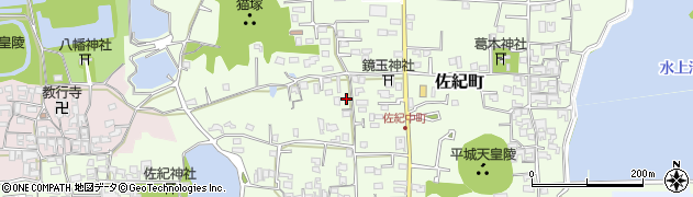 奈良県奈良市佐紀中町周辺の地図