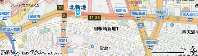 鮨仙酢 北新地 総本店周辺の地図