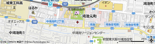 大阪府東大阪市鴻池元町5-23周辺の地図