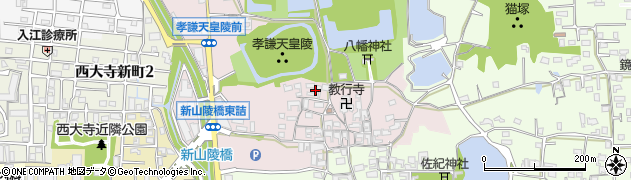 奈良県奈良市山陵町60周辺の地図