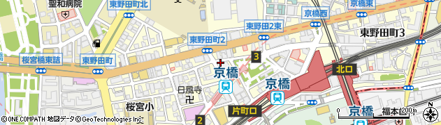 大阪府大阪市都島区東野田町2丁目周辺の地図