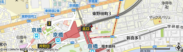 メディアカフェ ポパイ 京橋店周辺の地図