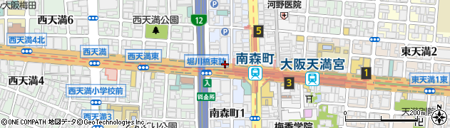 大阪府大阪市北区南森町周辺の地図