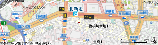 ラーメン白寿 北新地店周辺の地図