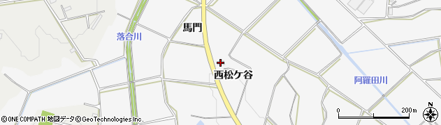 愛知県豊橋市細谷町（西松ケ谷）周辺の地図