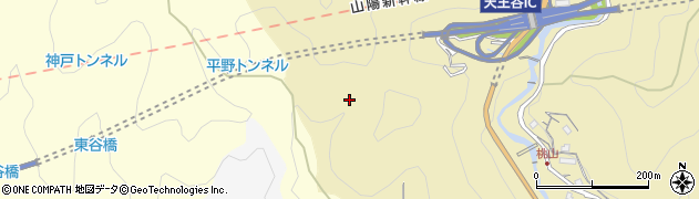 兵庫県神戸市兵庫区平野町（奥ノ小屋）周辺の地図