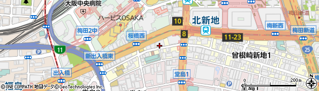 懐石 北瑞苑 梅田店周辺の地図