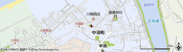 島根県益田市中須町211周辺の地図
