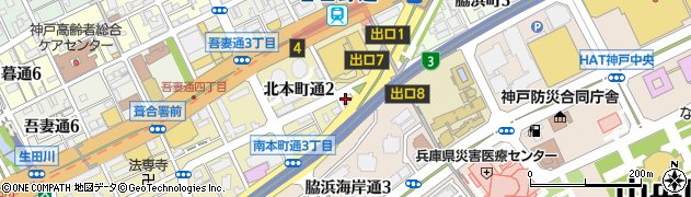 兵庫県神戸市中央区南本町通1丁目周辺の地図