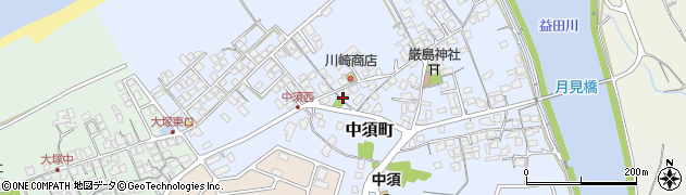 島根県益田市中須町516周辺の地図