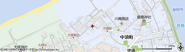 島根県益田市中須町531周辺の地図
