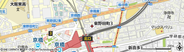 ローソン京橋店周辺の地図