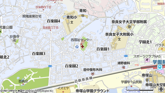 〒631-0024 奈良県奈良市百楽園の地図