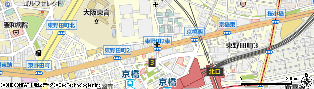 大阪府大阪市都島区東野田町周辺の地図